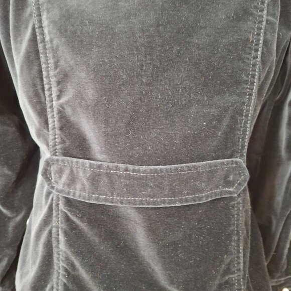 Oasis Gothic Military Edwardian Velvet Velour Holiday Party Jacket Blazer Sz L - Picture 11 of 15